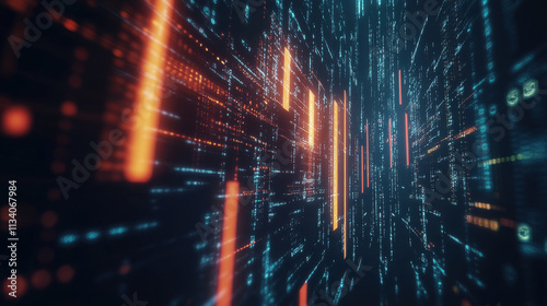 binary code technology abstract background
