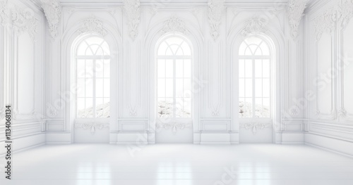 beautiful random white room background