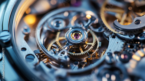 Wallpaper Mural close up inside watch clock gear ad cog Torontodigital.ca