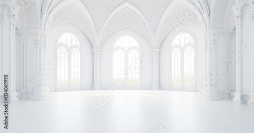 beautiful random white room background