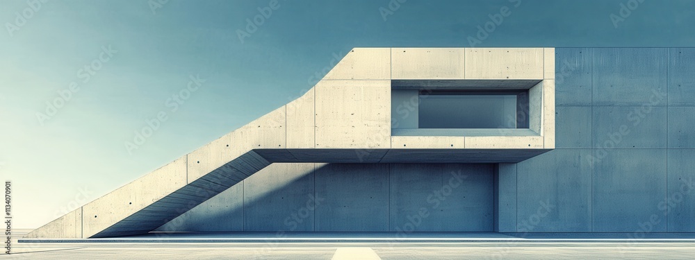 Fototapeta premium Exploring modern architectural design urban landscape digital art minimalist environment aerial perspective innovative concepts