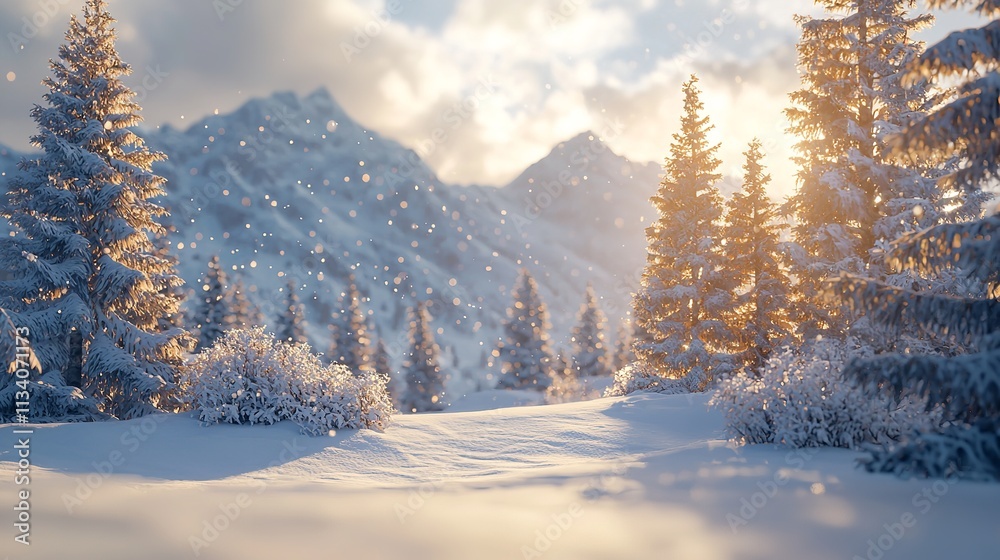 Winter background with free space and snow decorations Winter background with free space and snow decorations