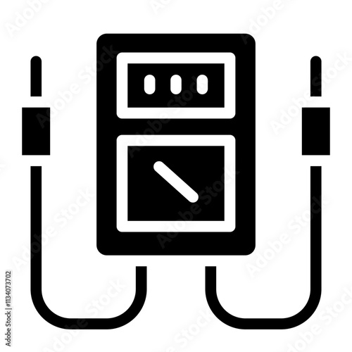Electric box isolated icon, electrical service panel vector icon