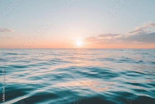 Wallpaper Mural Serene Ocean Sunset Over Calm Waters Torontodigital.ca