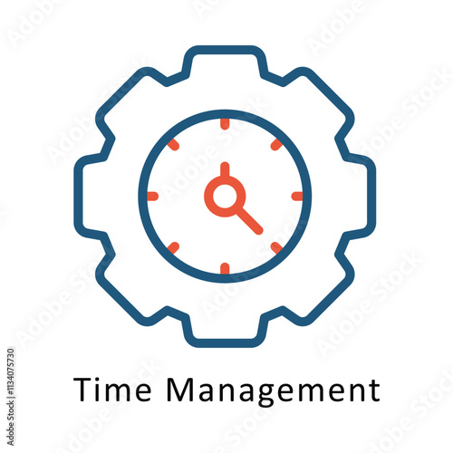 Fotografie Tme Managment Vector Two Color Icon. Eps 10 File