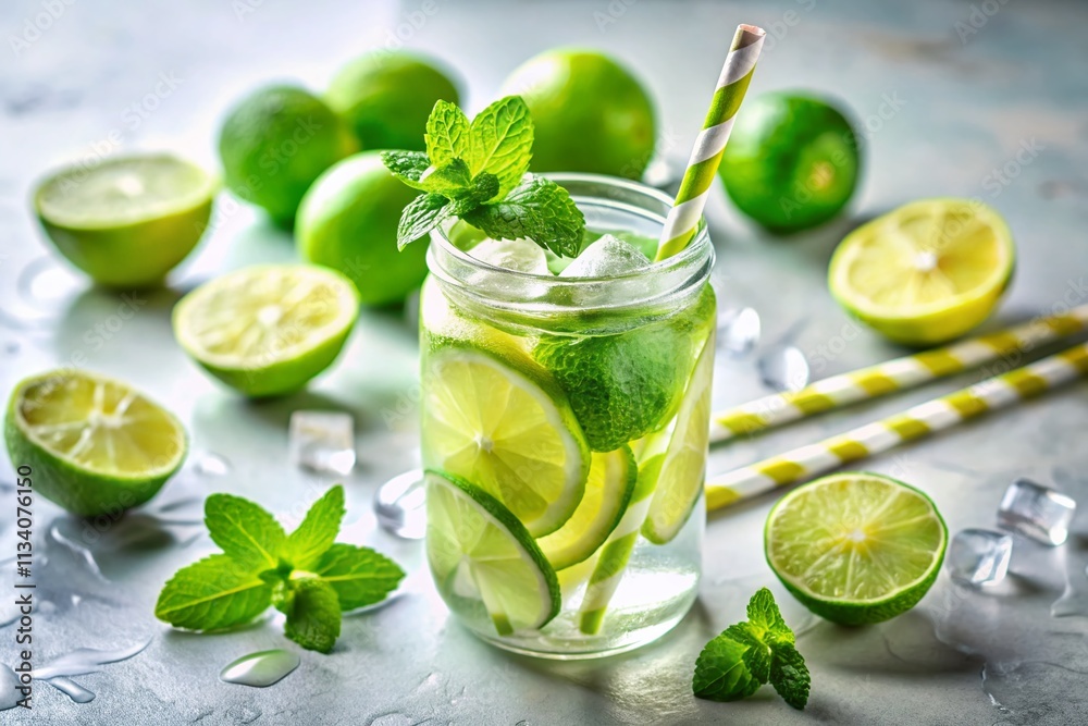 Refreshing Cold Detox Summer Mineral Water - Image for Social Media Refreshing Cold Detox Summer Mineral Water - Image for Social Media