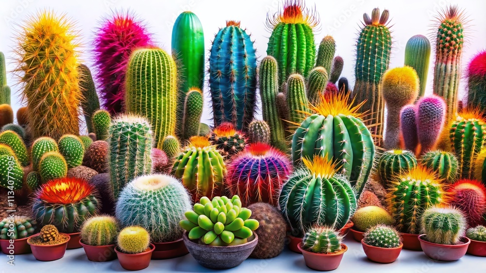 Surreal Cactus Photography Isolated White Background Surreal Cactus Photography Isolated White Background