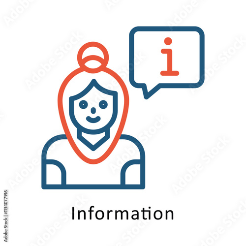 Information Vector Two Color Icon. Eps 10 File 