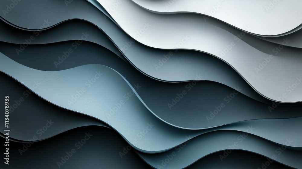 unobtrusive colorful modern curvy waves background illustration with dark slate gray, ash gray and dark gray color