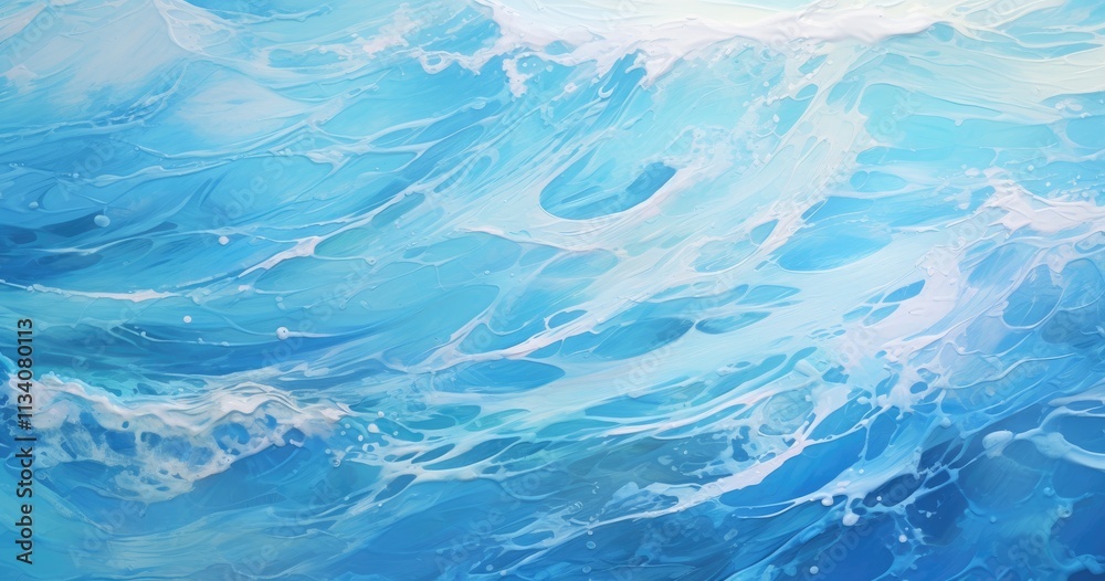 beautiful underwater view of ocean waves, water texture, close up, hyper realistic oil painting beautiful underwater view of ocean waves, water texture, close up, hyper realistic oil painting