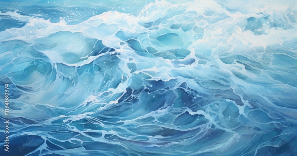 beautiful underwater view of ocean waves, water texture, close up, hyper realistic oil painting beautiful underwater view of ocean waves, water texture, close up, hyper realistic oil painting