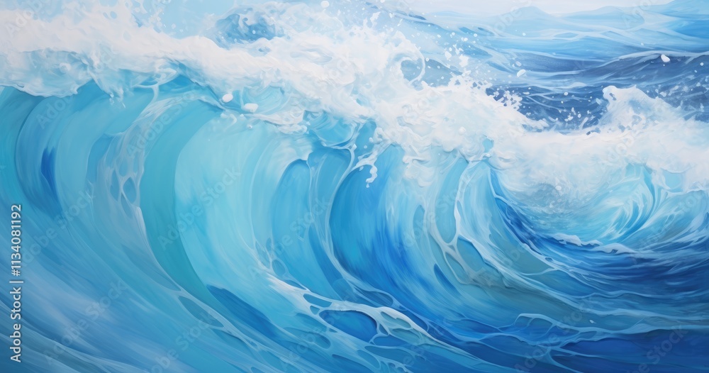 beautiful underwater view of ocean waves, water texture, close up, hyper realistic oil painting beautiful underwater view of ocean waves, water texture, close up, hyper realistic oil painting