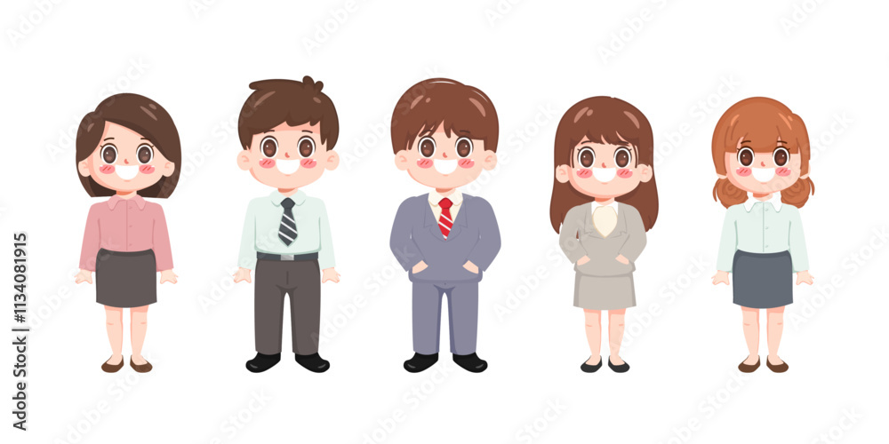 Business people teamwork character. Cartoon vector flat design. Business people teamwork character. Cartoon vector flat design.