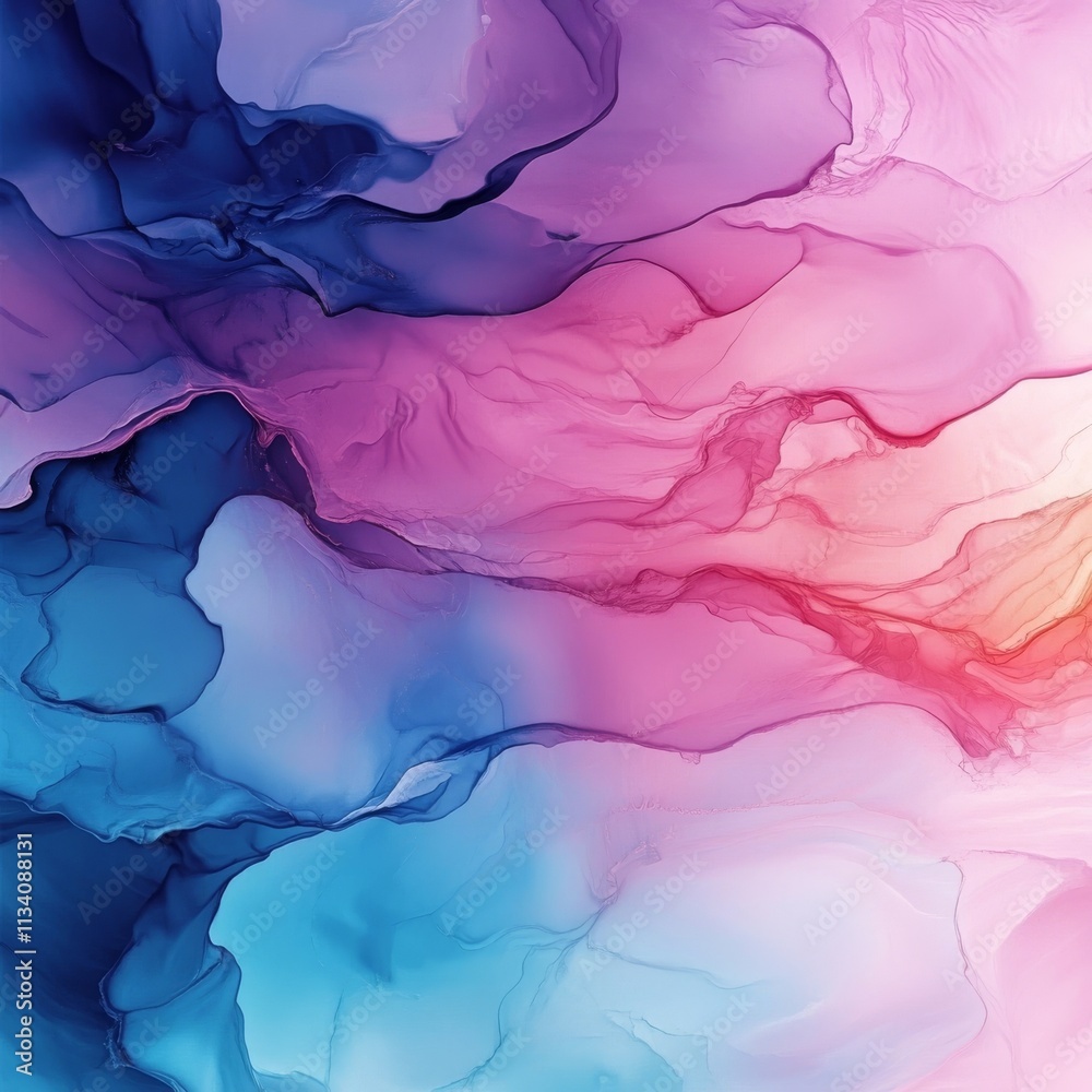 Pink liquid with abstract patterns. Pink liquid with abstract patterns.