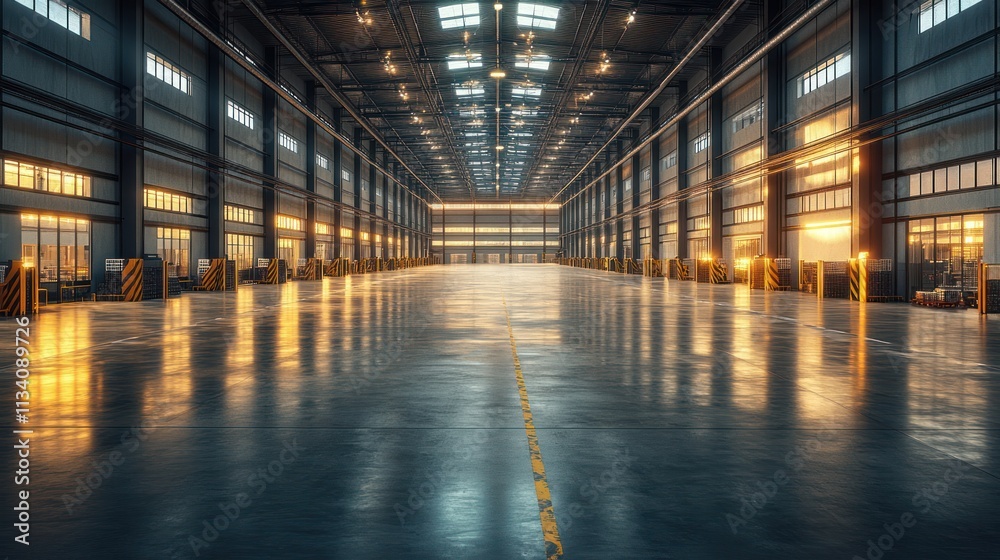 Vast Industrial Warehouse Interior: Modern Architecture and Design Vast Industrial Warehouse Interior: Modern Architecture and Design