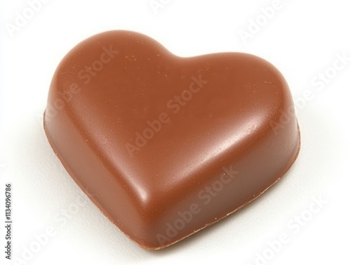 A heart-shaped chocolate confection, symbolizing love and affection.