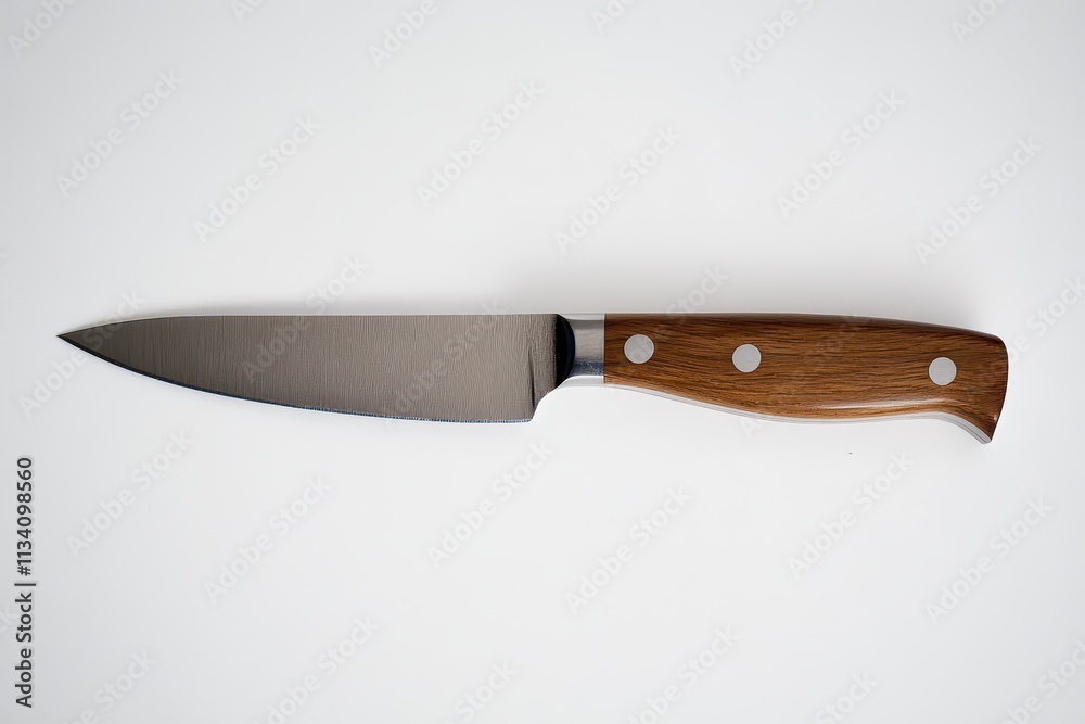 Sharp Knife on Plain White Background Sharp Knife on Plain White Background