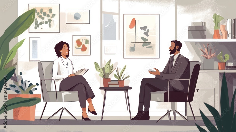 Man and woman in business meeting. Man and woman in business meeting.