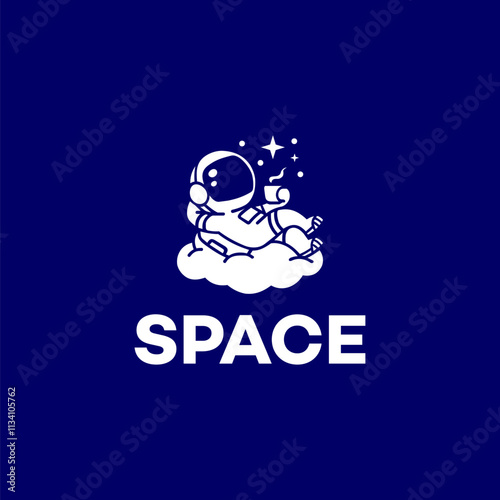 Space Logo Design Vector Stock
