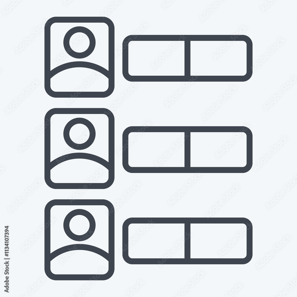 Icon Vote Counting. related to Electiont symbol. line style. simple design editable Icon Vote Counting. related to Electiont symbol. line style. simple design editable
