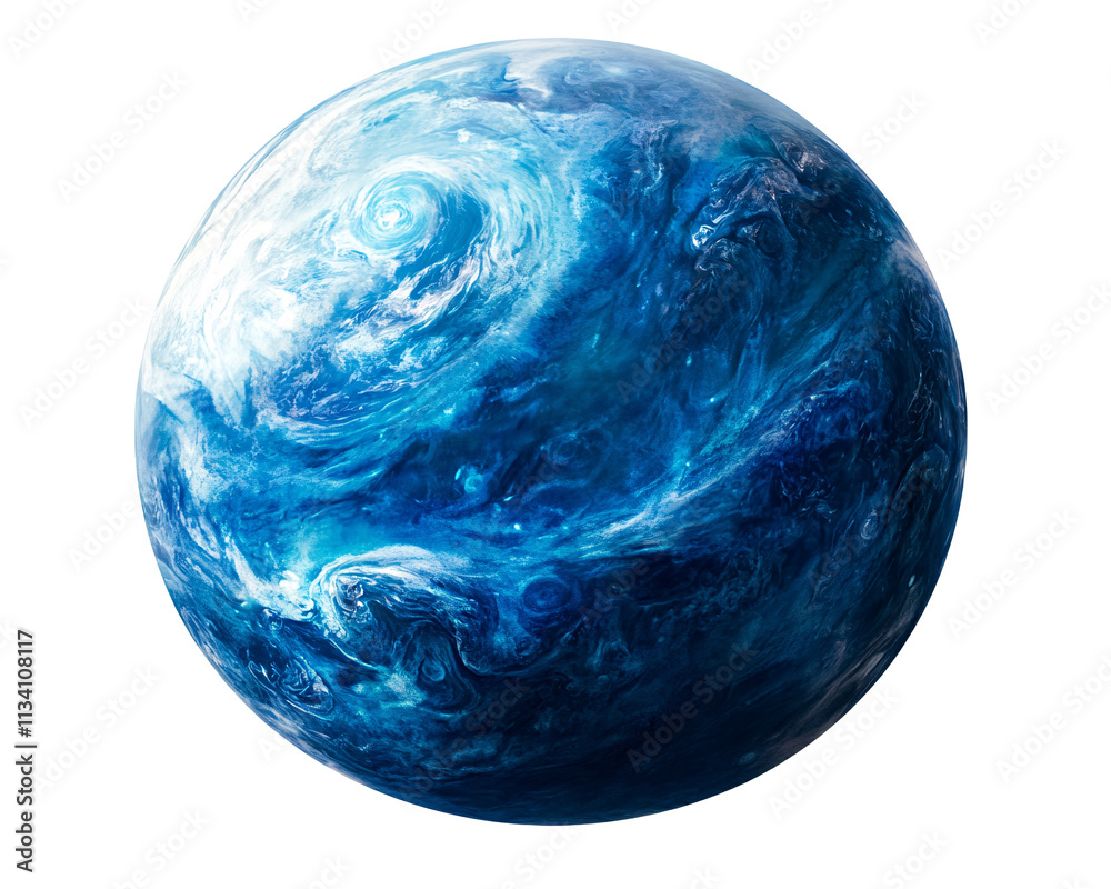 a blue planet with white clouds a blue planet with white clouds