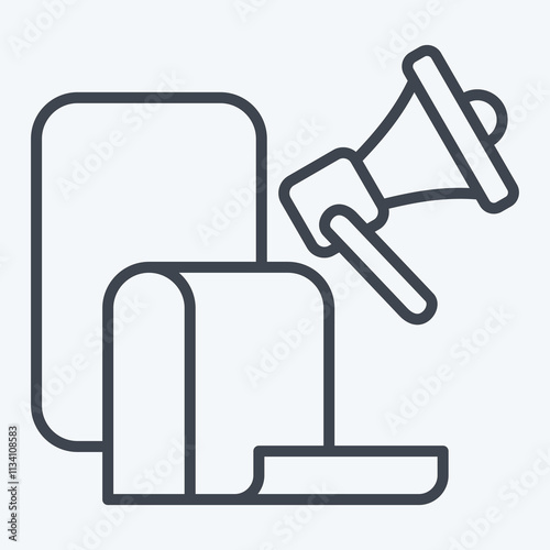 Icon Election Manifesto. related to Electiont symbol. line style. simple design editable