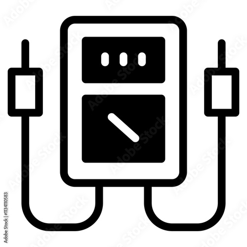 Electric box isolated icon, electrical service panel vector icon