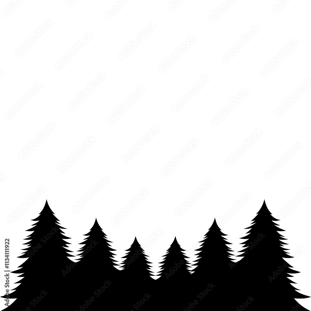 Obraz premium Christmas Tree Silhouette