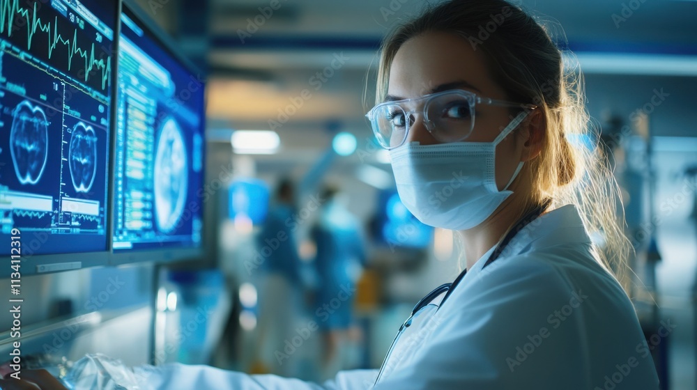 A hospital IT specialist maintaining the data entry systems for accuracy and security. A hospital IT specialist maintaining the data entry systems for accuracy and security.