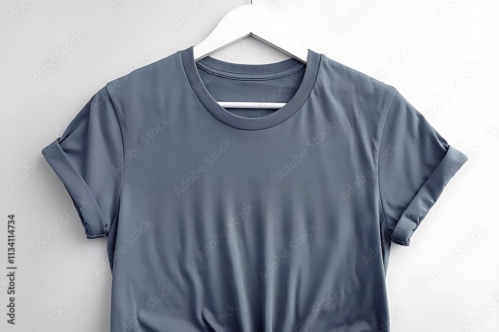 Blank T Shirt Front and Back Mockup, Empty Template For Your Design, Advertisement, Branding, Text or Logo. Isolated on White Background.