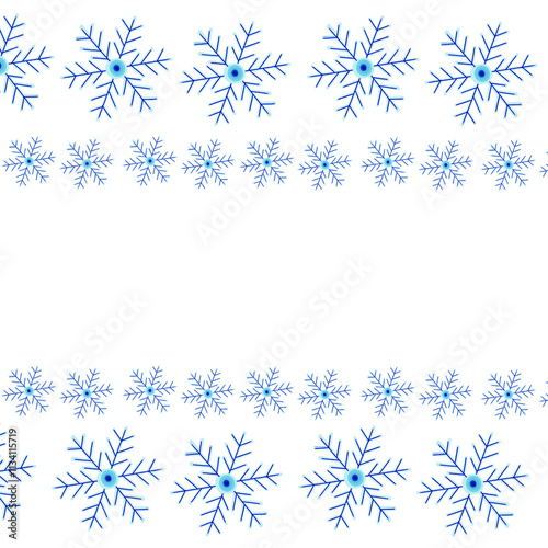  blue snowflake  on a  transparent background 