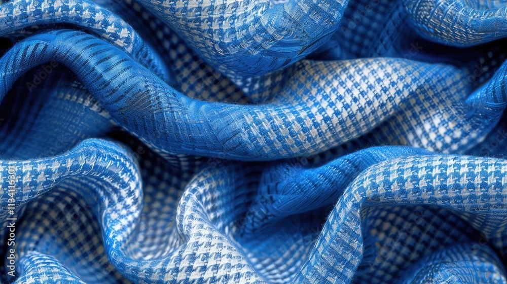 Fototapeta premium Blue and white houndstooth