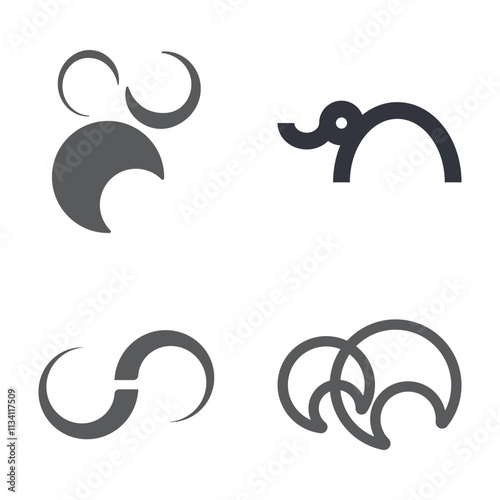 Elephant Logo Template Icon