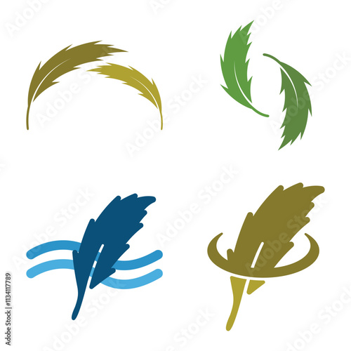 Feather Logo Template Icon