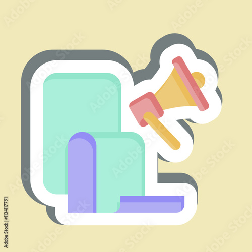 Sticker Election Manifesto. related to Electiont symbol. simple design editable