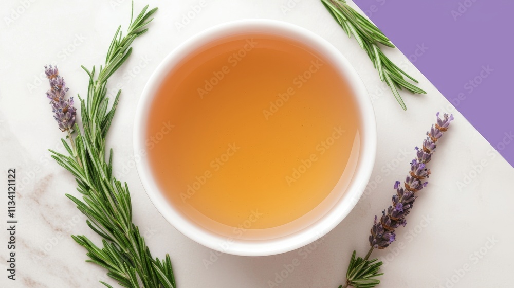 Herbal Tea Infusion with Lavender and Rosemary Herbal Tea Infusion with Lavender and Rosemary
