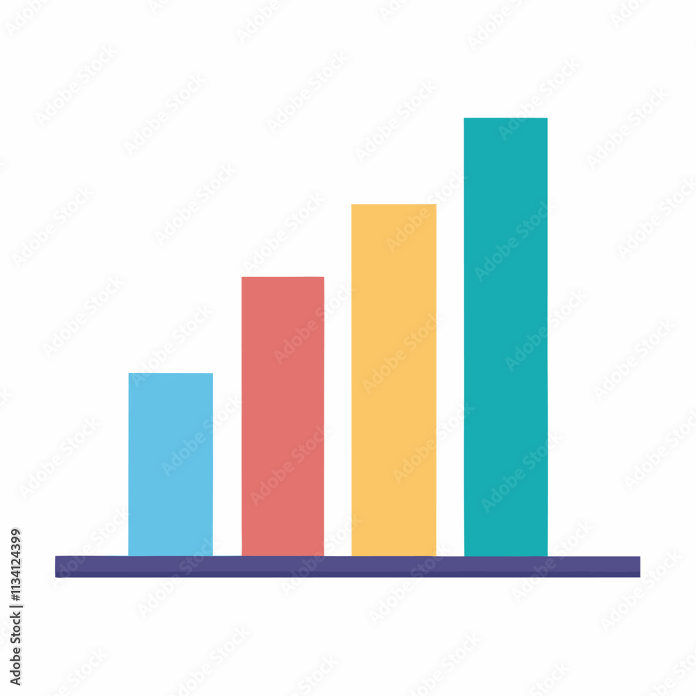 bar chart or finance chart vector icon with white background bar chart or finance chart vector icon with white background