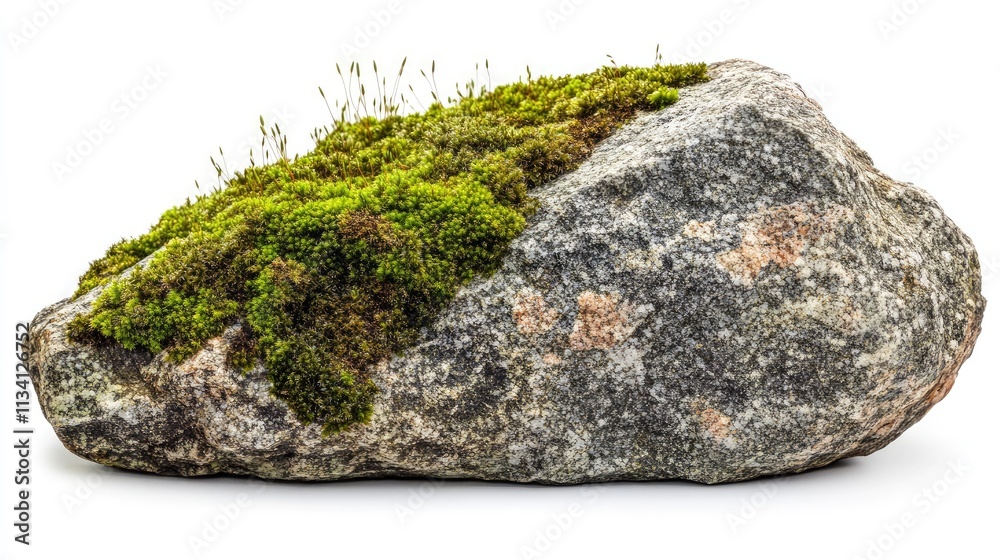 A moss-covered rock showcasing natural textures and colors. A moss-covered rock showcasing natural textures and colors.