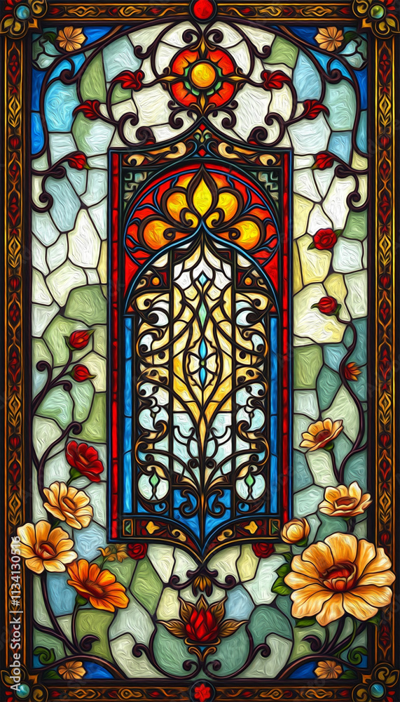 Oriental pattern. Oil painting. Pattern for printing on wall decorations, covers, leaflets, business cards Oriental pattern. Oil painting. Pattern for printing on wall decorations, covers, leaflets, business cards