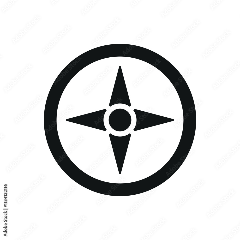 This compass icon features a modern and sleek design, making it ideal for navigation, travel, or exploration projects This compass icon features a modern and sleek design, making it ideal for navigation, travel, or exploration projects