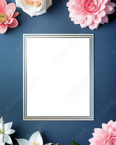Blank card for invitation or greeting with decoration background, for business, party, thank you, promotion, message, festive, mockup template advertising