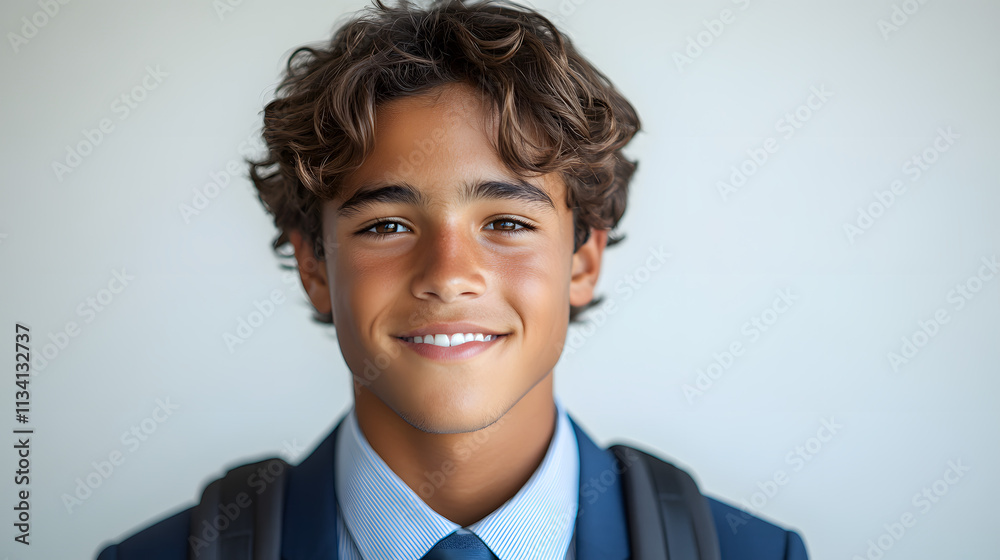 Portrait of a handsome, smiling young man in a blue suit, exuding confidence and charm, ideal for business or professional themes, showcasing a modern and polished look.
Portrait of a handsome, smiling young man in a blue suit, exuding confidence and charm, ideal for business or professional themes, showcasing a modern and polished look.