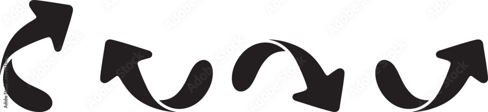 arrow silhouette vector isolated on white background arrow silhouette vector isolated on white background
