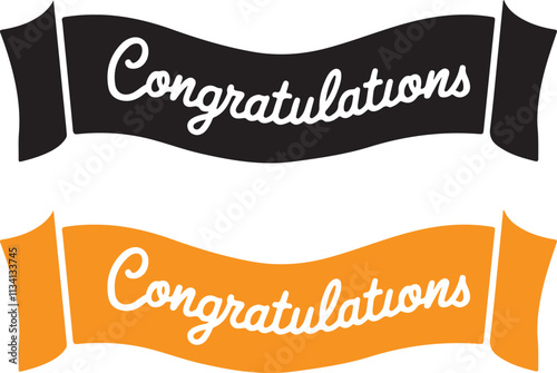 congratulatory banner vector art 