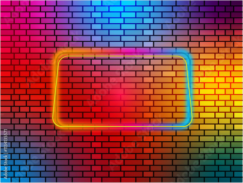 colorful brick wallpaper design