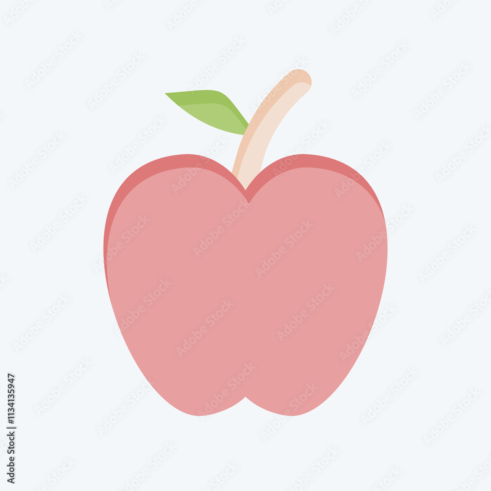 Icon Apple. related to Fruits And Vegetables symbol. flat style. editable Icon Apple. related to Fruits And Vegetables symbol. flat style. editable
