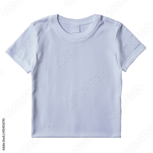 White Plain T-Shirt Isolated on Transparent Background