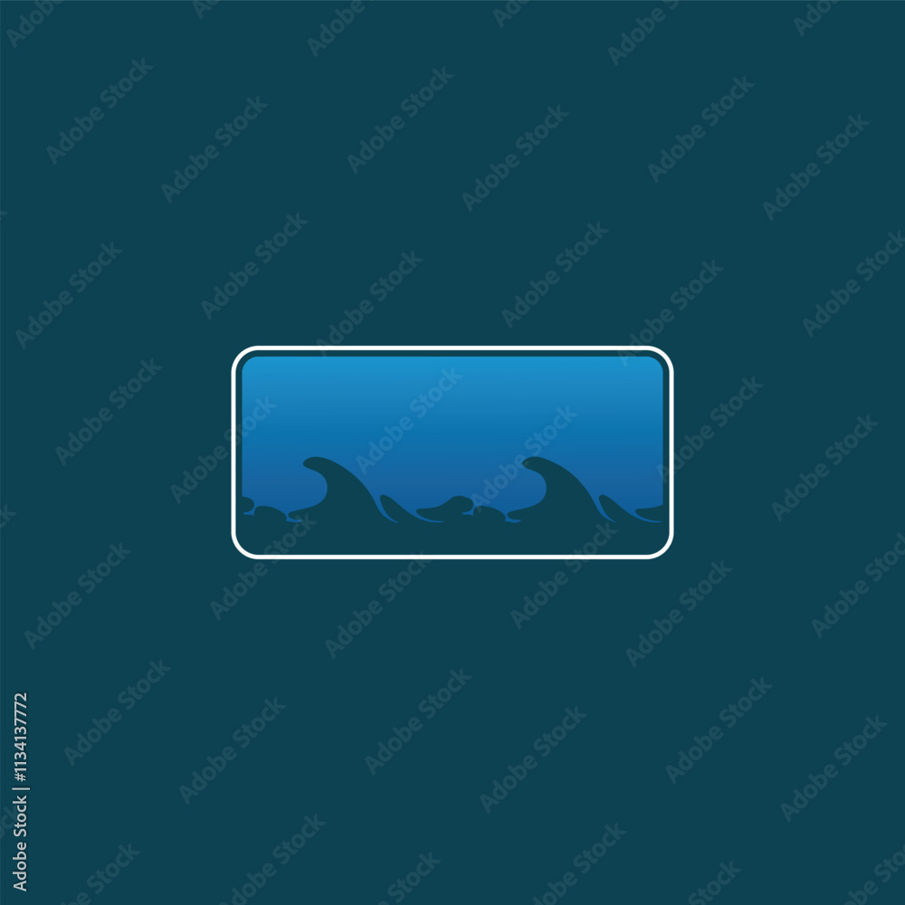 Naklejka premium Water wave icon vector illustration design logo