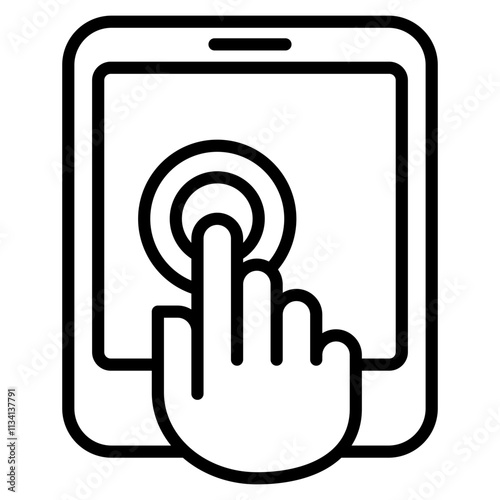 touch screen single icon