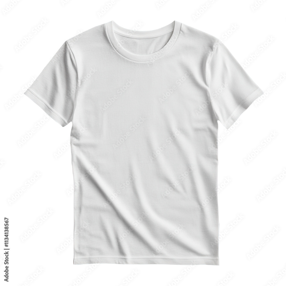 White Plain Clothes on Transparent Background White Plain Clothes on Transparent Background